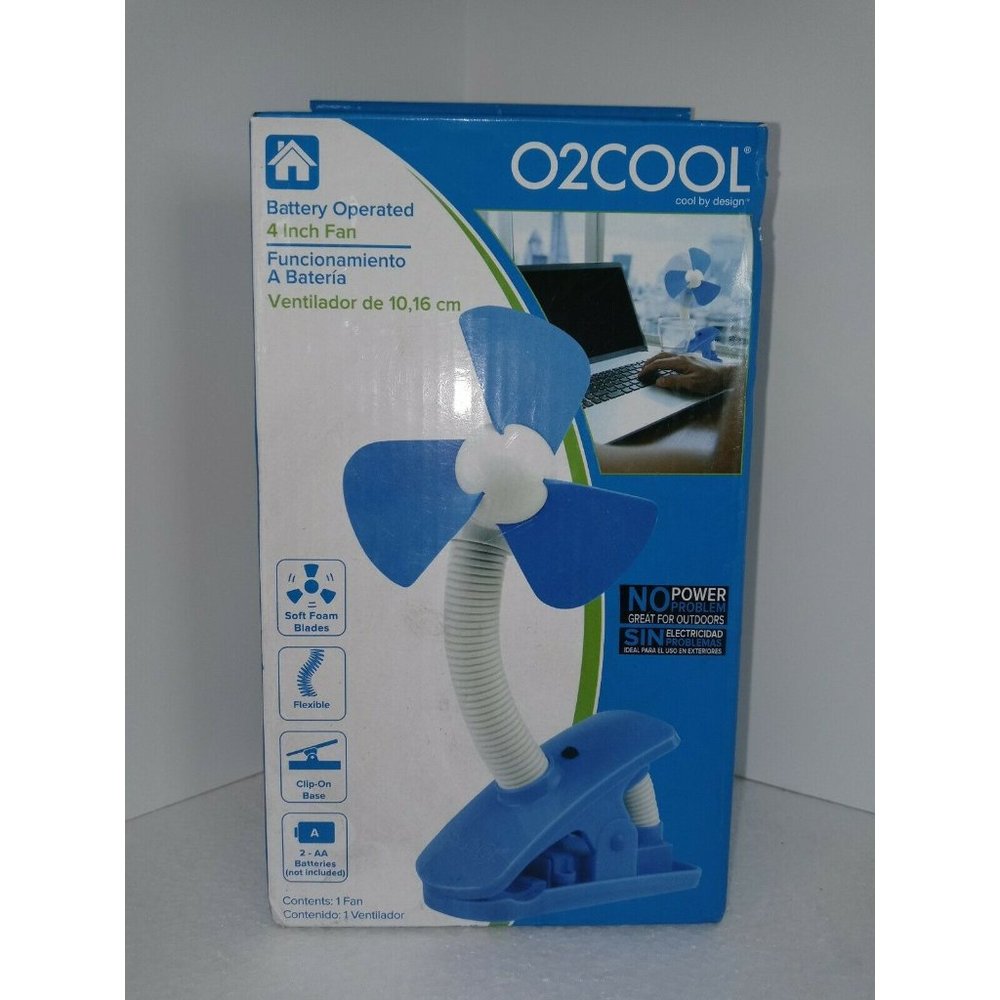O2 Cool By Design  1 Fan Color Blue New - Picture 2 of 6